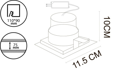 Точечный встраиваемый светильник Arte Lamp PRIVATO