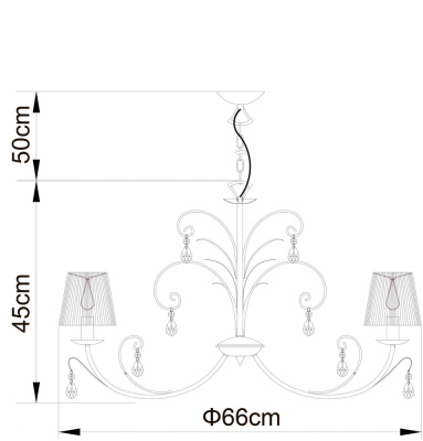 Подвесная люстра Arte Lamp ROMANA SNOW