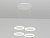 155/4x21W-4000K Люстра светодиодная подвесная белая круглое основание (без пульта) ELVAN- витринный образец от интернет магазина Elvan.ru