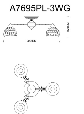 Потолочная люстра Arte Lamp MALINA