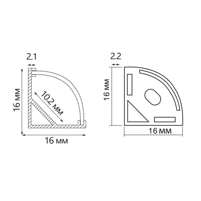 Профиль накладной для светодиодной ленты SAFFIT SAB280