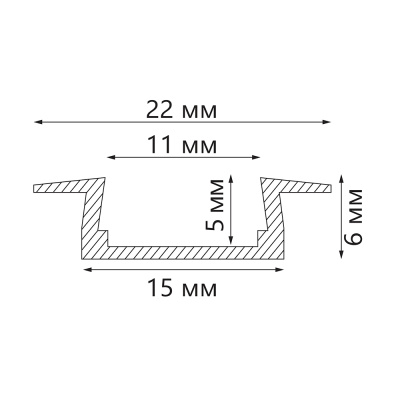 Профиль встраиваемый для светодиодной ленты SAFFIT SAB251