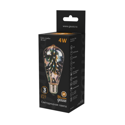 Светодиодная филаментная лампа Gauss ST64 4W E27 147802404