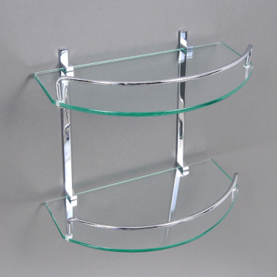 С522С Полка полуовал двойная стекло