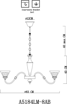 Подвесная люстра Arte Lamp TOSCANA