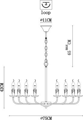 Подвесная люстра Arte Lamp GRAFF