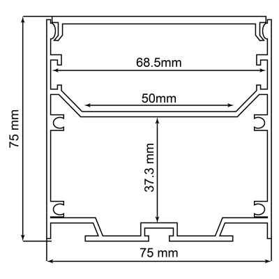 Профиль накладной для светодиодной ленты FERON CAB265