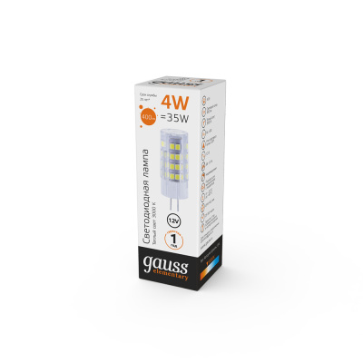Светодиодная лампа Gauss ELEMENTARY 4W 400Lm 3000K G4 10714