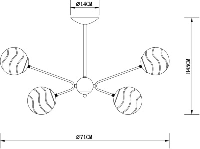 Люстра на штанге Arte Lamp MEISSA