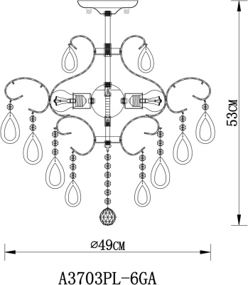 Потолочная люстра Arte Lamp SILVIA
