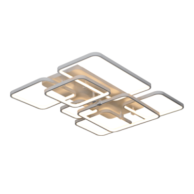 7676-164W-Wh Люстра светодиодная диммируемая потолочная белая (с пультом) ELVAN