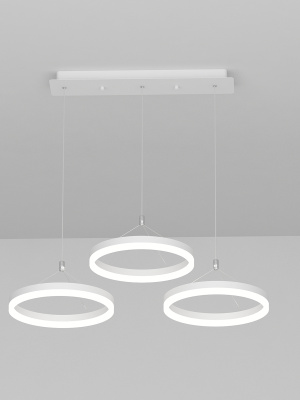 155/3x21W-4000K Люстра светодиодная подвесная белая ELVAN