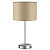 8250/1T MODERNI LN25 000  никель/бежевый, металл/текстиль Настольная лампа Е27 60W 220V NIKKI