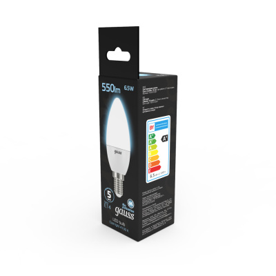 Светодиодная лампа Gauss Свеча 7W 550Lm 4100K E14 103101207