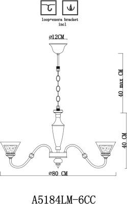 Подвесная люстра Arte Lamp TOSCANA