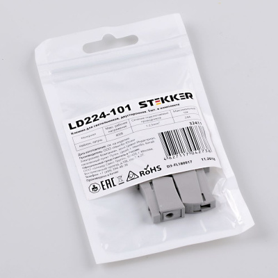 Клемма пружинная STEKKER LD224-101