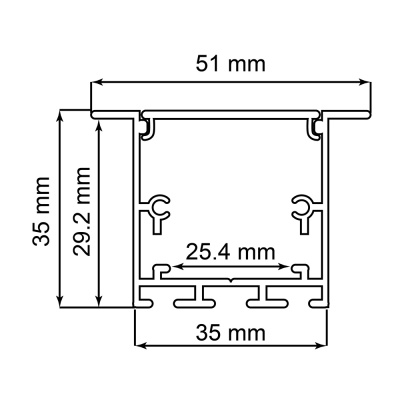 Профиль встраиваемый для светодиодной ленты FERON CAB255