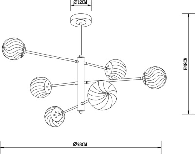 Люстра на штанге Arte Lamp SEGIN