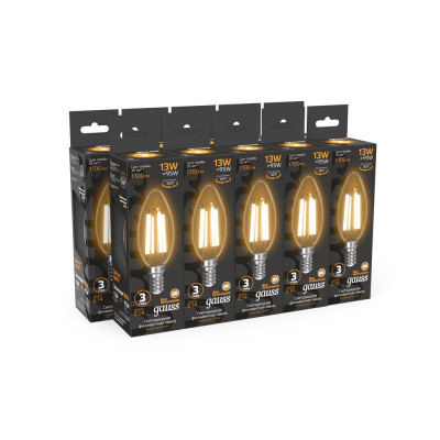 Светодиодная лампа Gauss Свеча 13W 1100Lm 2700K E14 103801113
