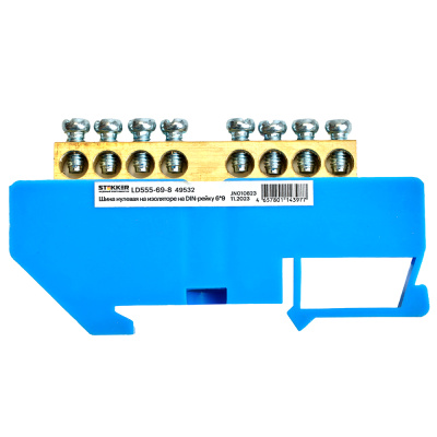 Шины N, PE, PEN, L, кросс-модули STEKKER LD555-69-8