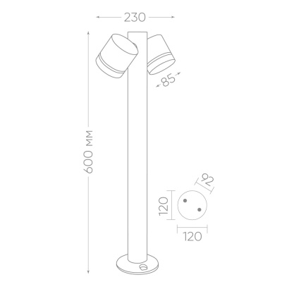 Светильник садово-парковый FERON DH1006