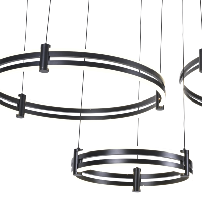 Подвесной светильник Zortes DUBLE-R ZRS.27510.03, Мощность - 228Вт, Тип лампы: LED, В -1500мм/350мм / Ш - Ø400мм+600мм+800мм