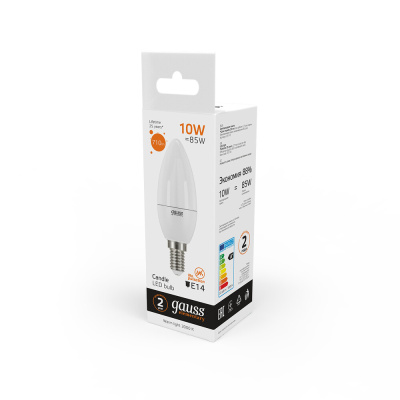 Светодиодная лампа Gauss Свеча 10W 710Lm 3000K E14 33110