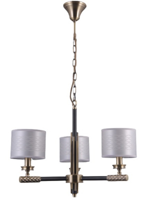 39320/3-E14-BrBkWh Люстра подвесная бронза с черным ELVAN