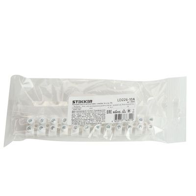 Клемма винтовая STEKKER LD226-10A