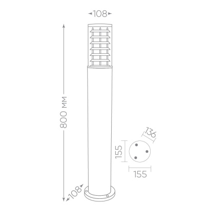 Светильник садово-парковый FERON DH0805