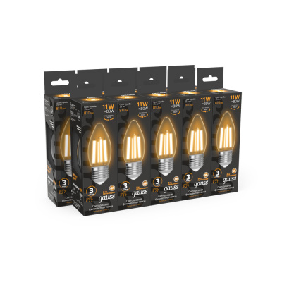 Светодиодная лампа Gauss Свеча 11W 810Lm 2700K E27 103802111