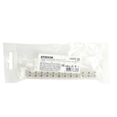 Клемма винтовая STEKKER LD227-6A