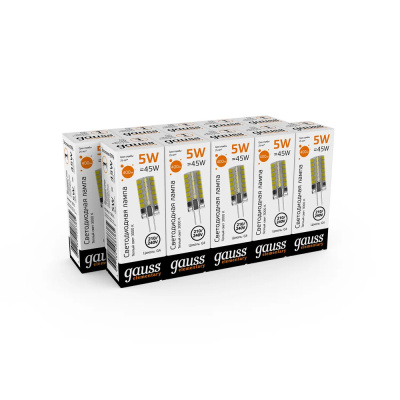 Светодиодная лампа Gauss ELEMENTARY 5W 400Lm 3000K G4 18015