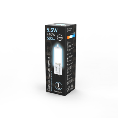 Светодиодная лампа Gauss 5,5W 500Lm 4100K G4 107807205