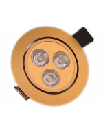 7024R-3W-6000K-Gl Светильник светодиодный встраиваемый