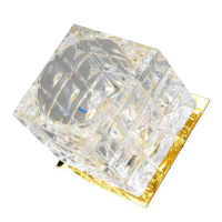 634-GY-5.3-Cl-Gl Светильник точечный прозрачный-золотой