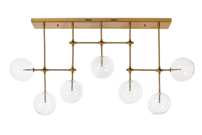 3011-7хG4-BaCl Люстра потолочная латунь