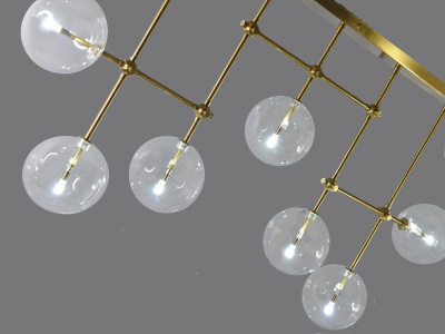 3011-7хG4-BaCl Люстра потолочная латунь